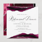 Bordeaux- und Silber-Agriturin-Probe Einladung (Vorne/Hinten)