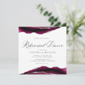 Bordeaux- und Silber-Agriturin-Probe Einladung (Stehend Vorderseite)