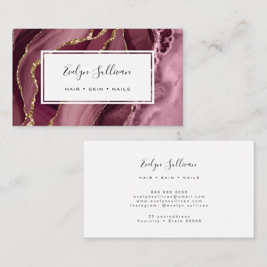 Bordeaux Visitenkarte (Vorne/Hinten)