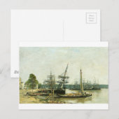 Bordeaux von Eugene Boudin Postkarte (Vorne/Hinten)