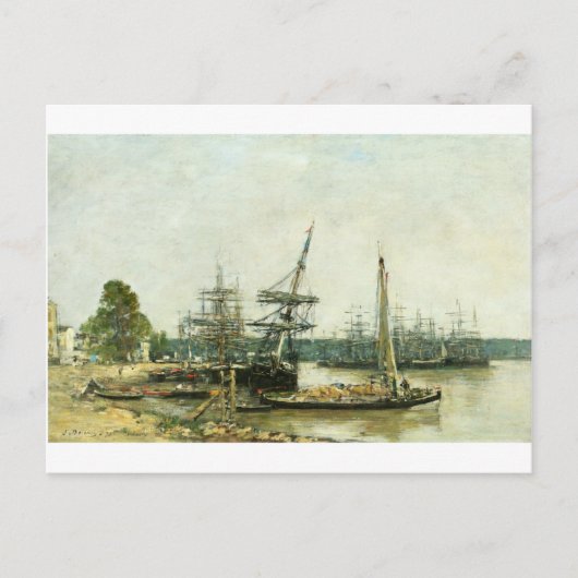 Bordeaux von Eugene Boudin Postkarte (Vorderseite)