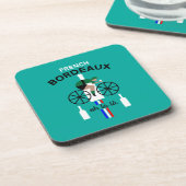 Bordeaux Weinkultur und Erde Getränkeuntersetzer (Linke Seite)