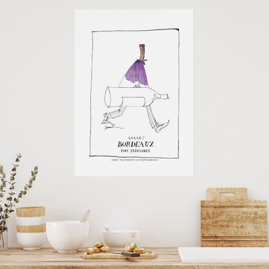 Bordeaux-Weinmann, tony fernandes Poster (Küche)