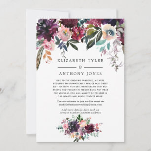 Bordeaux Wine Reduced Wedding Guest List Ankündigung