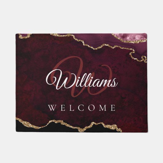 Bordeaux-Zuhause-Doormat Fußmatte (Vorderseite)