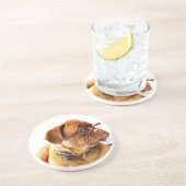 Bordeauxdog Sandstein Untersetzer (Seite)