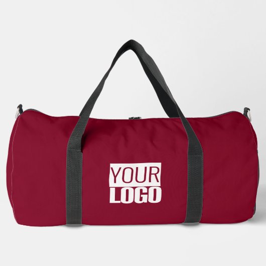 bordeauxfarben - Logo hinzufügen Duffle Bag (Vorderseite)