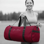 bordeauxfarbenes Drehbuch Duffle Bag