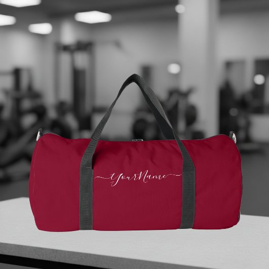 bordeauxfarbenes Drehbuch Duffle Bag