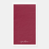 bordeauxfarbenes Drehbuch Serviette (Vorderseite)