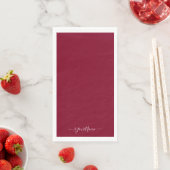 bordeauxfarbenes Drehbuch Serviette (Beispiel)