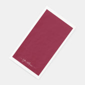 bordeauxfarbenes Drehbuch Serviette (Ecke)