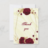 bordeauxrot dankeskarte (Vorderseite)