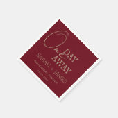 bordeauxrot Hochzeit 1 Tag Probe Abendessen Serviette (Ecke)