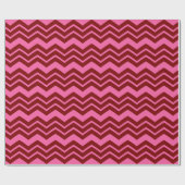 Bordeauxrot Pink Chevron Zickzack-Muster  Geschenkpapier (Flach)