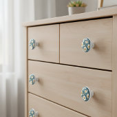 Borded Art Nouveau Shasta Daisy Keramikknauf