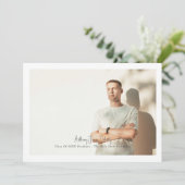 Borded Simple Foto Moderne Designankündigung Ankündigung (Stehend Vorderseite)