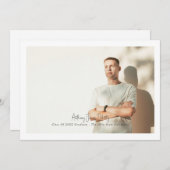 Borded Simple Foto Moderne Designankündigung Ankündigung (Vorne/Hinten)