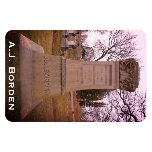 Borden Monument, Fall River, MA - A.J. Borden Magnet (Horizontal)