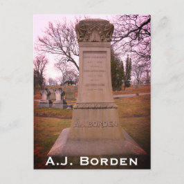 Borden Monument, Fall River, MA - A.J. Borden Postkarte