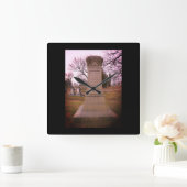 Borden Monument, Fall River, MA - A.J. Borden Quadratische Wanduhr (Zuhause)