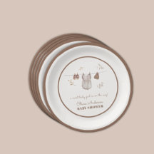 Border Boho Watercolor Girl Outfit Babydusche