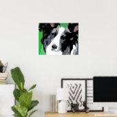 Border Collie Abstract Poster (Heimbüro)