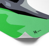 Border Collie Abstrakt Poster (Ecke)