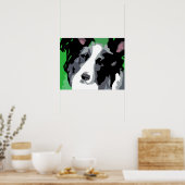 Border Collie Abstrakt Poster (Küche)