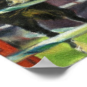 Border Collie Agility Dog Portrait Poster (Ecke)