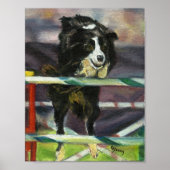 Border Collie Agility Dog Portrait Poster (Vorne)