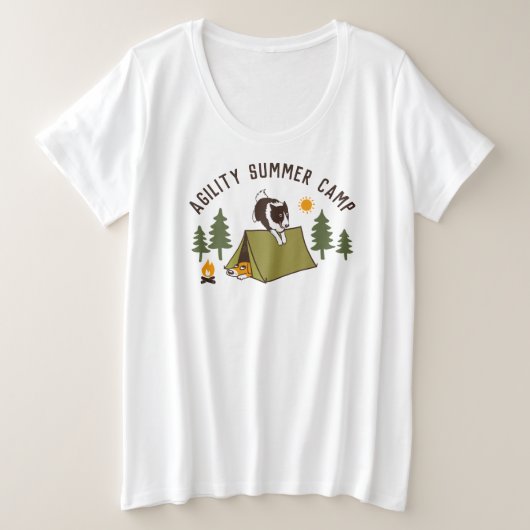 Border Collie Agility Dog Summer Camp Custom T-Shi Große Größe T-Shirt (Design vorne)