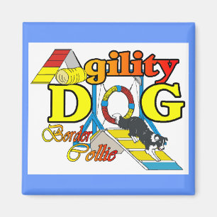 Border Collie Agility Geschenke Magnet