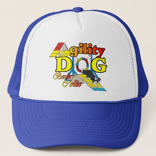 Border Collie Agility Geschenke Truckerkappe (Vorderseite)