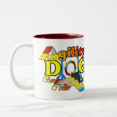 Border Collie Agility Geschenke Zweifarbige Tasse (Links)