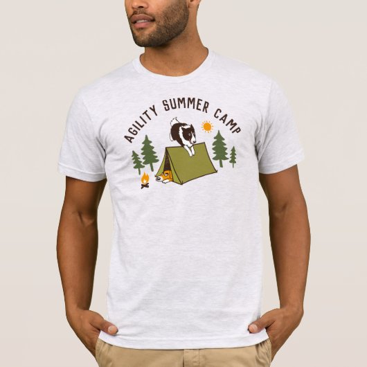 Border Collie Agility Hund Sommerlager Custom T-Shirt (Vorderseite)