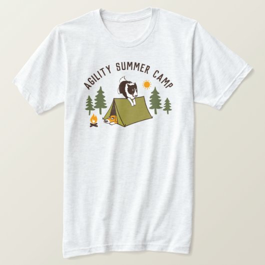 Border Collie Agility Hund Sommerlager Custom T-Shirt (Design vorne)