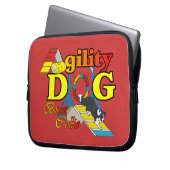 Border Collie Agility Laptopschutzhülle (Vorderseite Links)