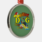 Border Collie Agility Ornament Aus Metall (Rechts)