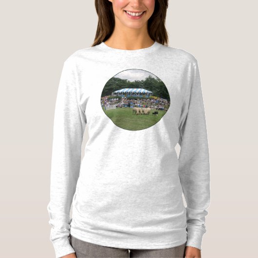 Border Collie am Arbeitsplatz T-Shirt (Vorderseite)