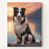 Border Collie am See Notizblock (Rückseite)