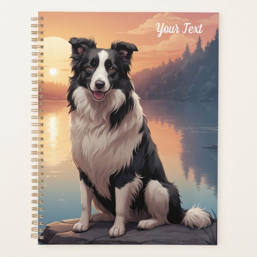 Border Collie am See Planer (Vorderseite)