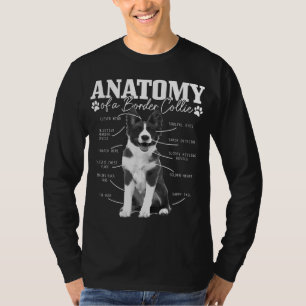 Border Collie Anatomie Funny Niedlich Hunde Border T-Shirt