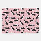 Border Collie and Paw Print Geschenkpapier Set (Vorderseite 2)