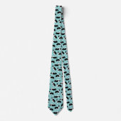Border Collie and Paw Print Krawatte (Vorderseite)