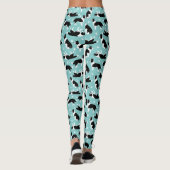 Border Collie and Paw Print Leggings (Rückseite)