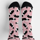 Border Collie and Paw Print Socken (Oben)