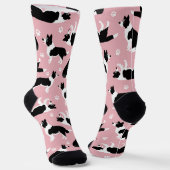 Border Collie and Paw Print Socken (Gewinkelt)