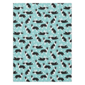 Border Collie and Paw Print Tischdecke (Vorderseite)