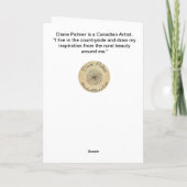 Border Collie and Sheep, Wassercolor Folk Card Karte (Rückseite)